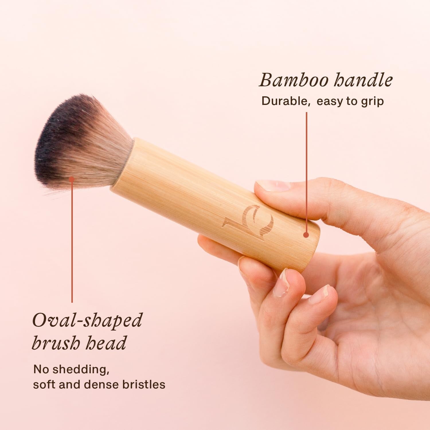 Kabuki Brush for Face - Ultra Soft Bronzer Brush for Blush, Loose Powder