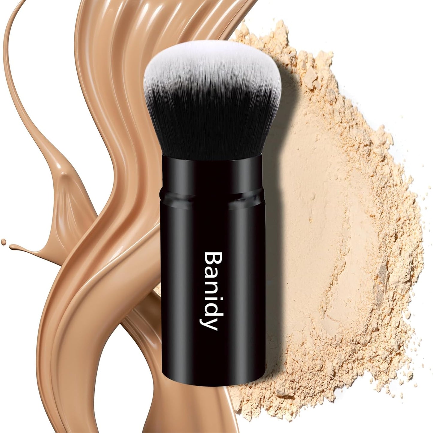Makeup Brush Kabuki Retractable Travel Face Brushes Portable Blush Brush