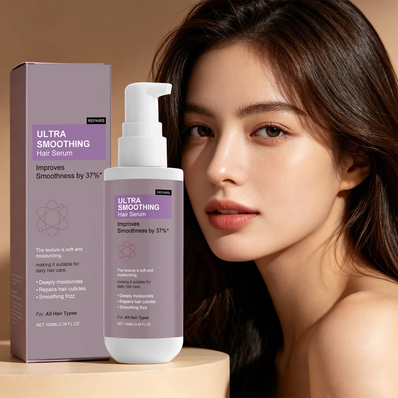37% Smoothing Hair Serum for Dry & Frizzy Hair Anti-Frizz & Cuticle Repair Serum Prevent Hair Loss Reduce Breakage Hair Care
