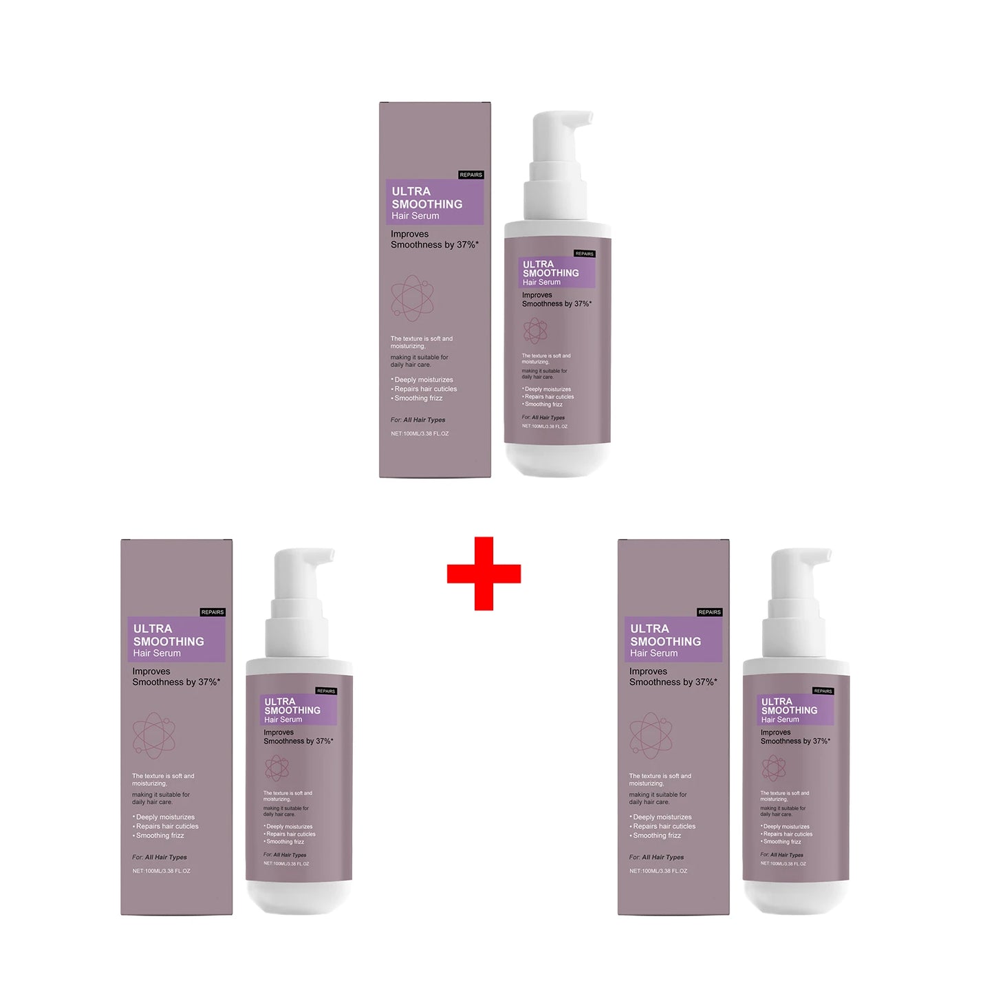 37% Smoothing Hair Serum for Dry & Frizzy Hair Anti-Frizz & Cuticle Repair Serum Prevent Hair Loss Reduce Breakage Hair Care