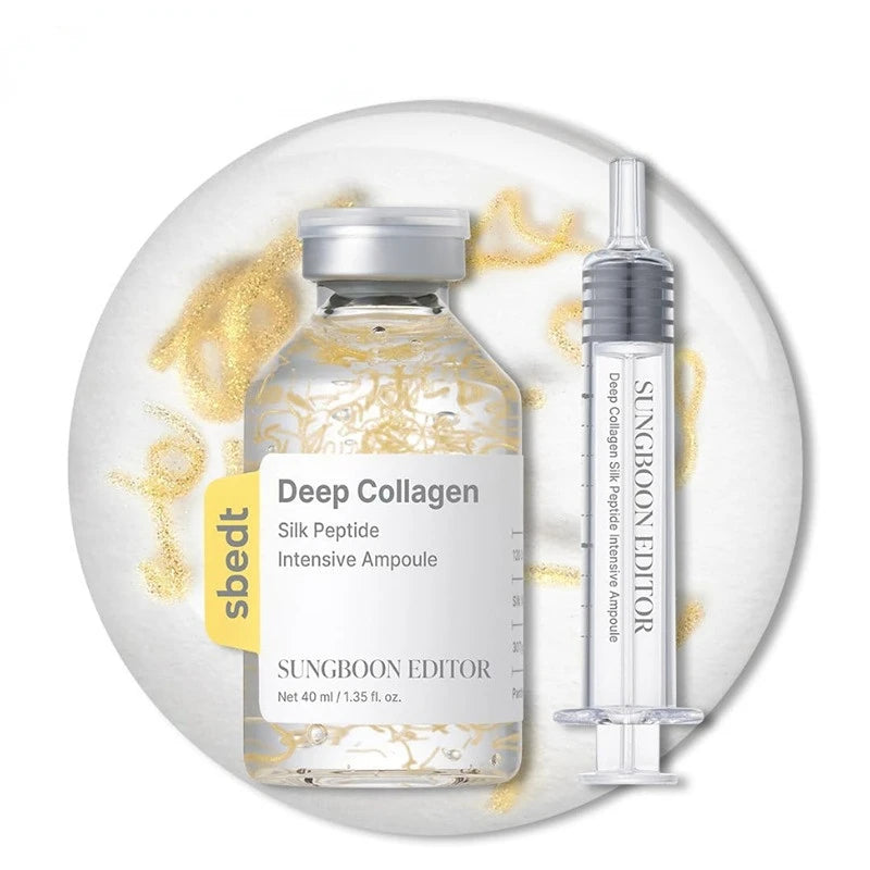 Korean Sbect Facial Skin Care Set - Collagen Silk Peptide Ampoule, Boosting Cream Serum, Retinol Capsule, Revitalizing, Brighten