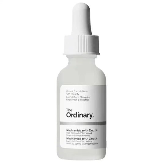 Niacinamide 10% + Zinc 1% Serum 30Ml Control Oil Remove Acne and Brighten Oily Skin Gentle Exfoliating Closed-Mouth Essence