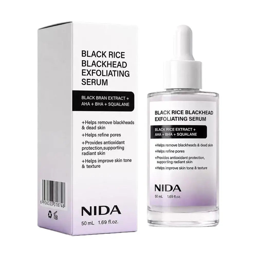NIDA Serum - Black White Rice, Youthful Yam Mucin, Salmon PDRN Peptide, Centella for Skin Hydrate Renewal Exfoliating Moisturize