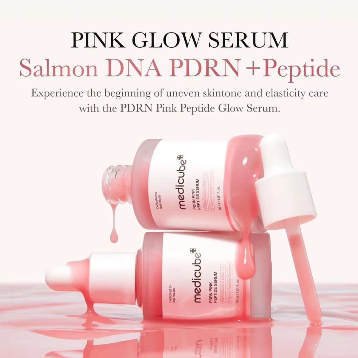 Salmon DNA PDRN Pink Peptide Serum,Smooth&Fast-Absorbing,Refreshing&Non-Sticky,Korean Skincare,K-Beauty,Korean Makeup