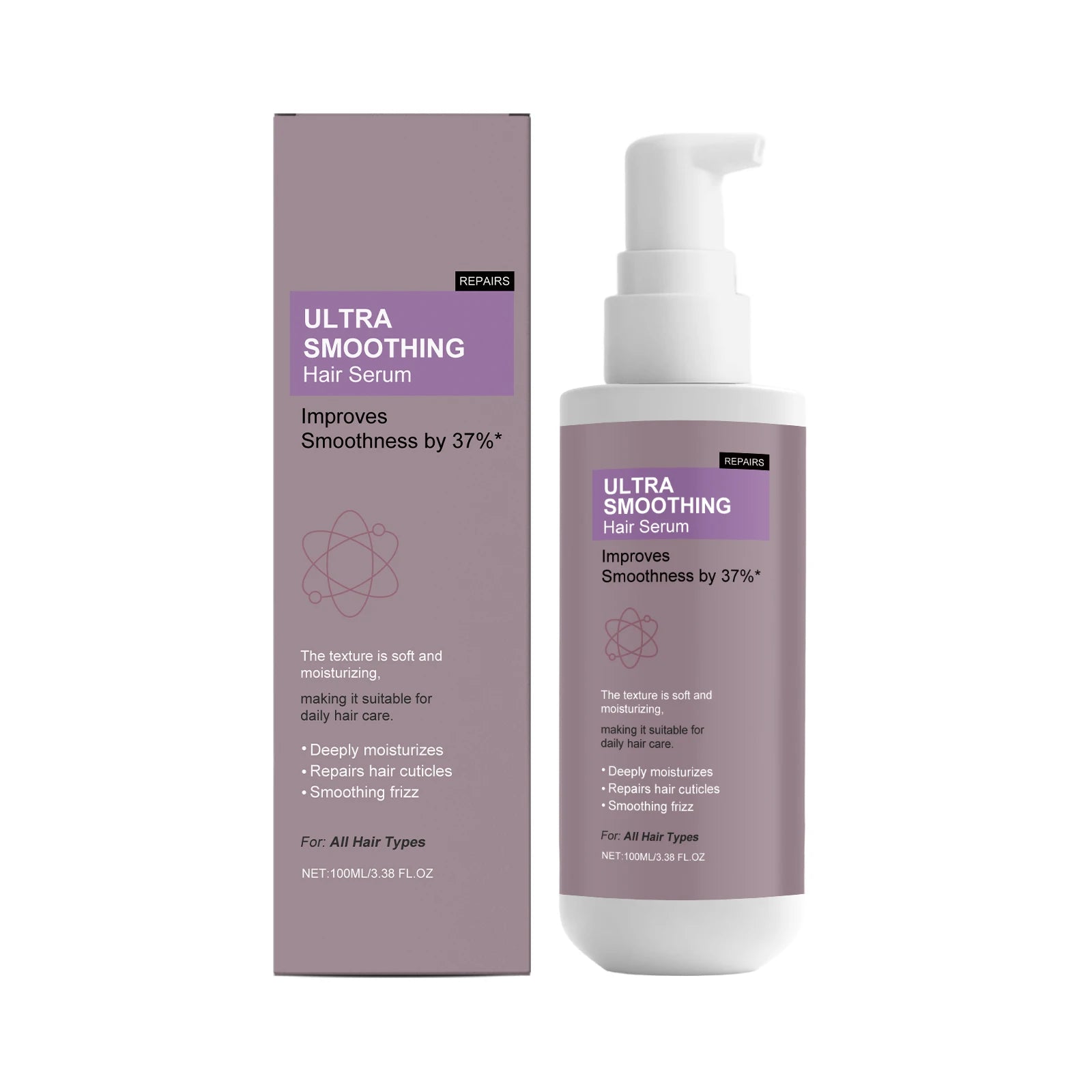 37% Smoothing Hair Serum for Dry & Frizzy Hair Anti-Frizz & Cuticle Repair Serum Prevent Hair Loss Reduce Breakage Hair Care