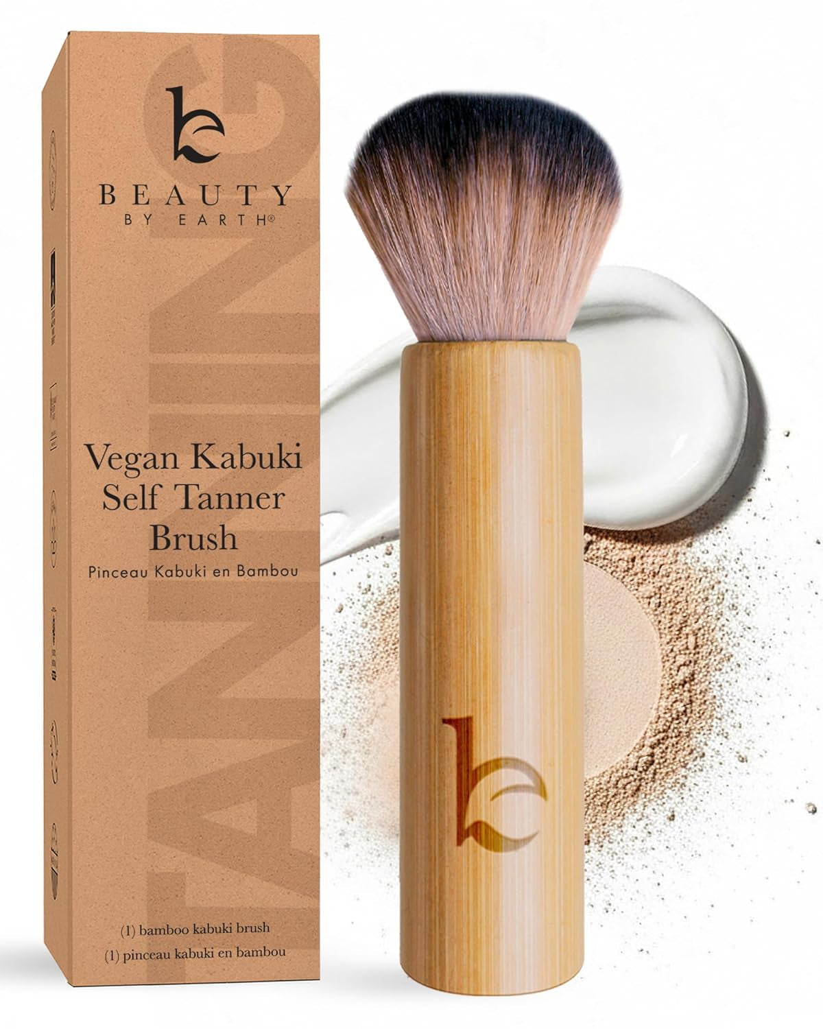 Kabuki Brush for Face - Ultra Soft Bronzer Brush for Blush, Loose Powder