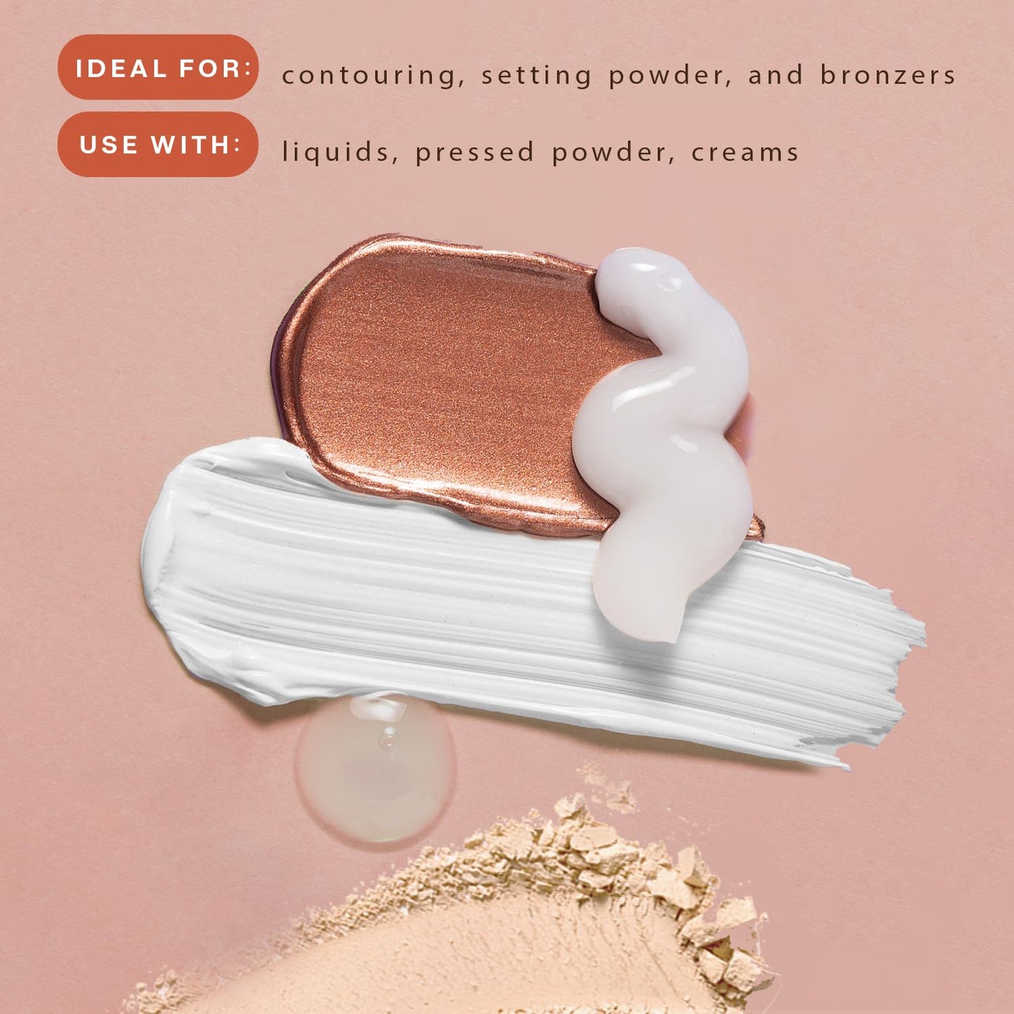Kabuki Brush for Face - Ultra Soft Bronzer Brush for Blush, Loose Powder