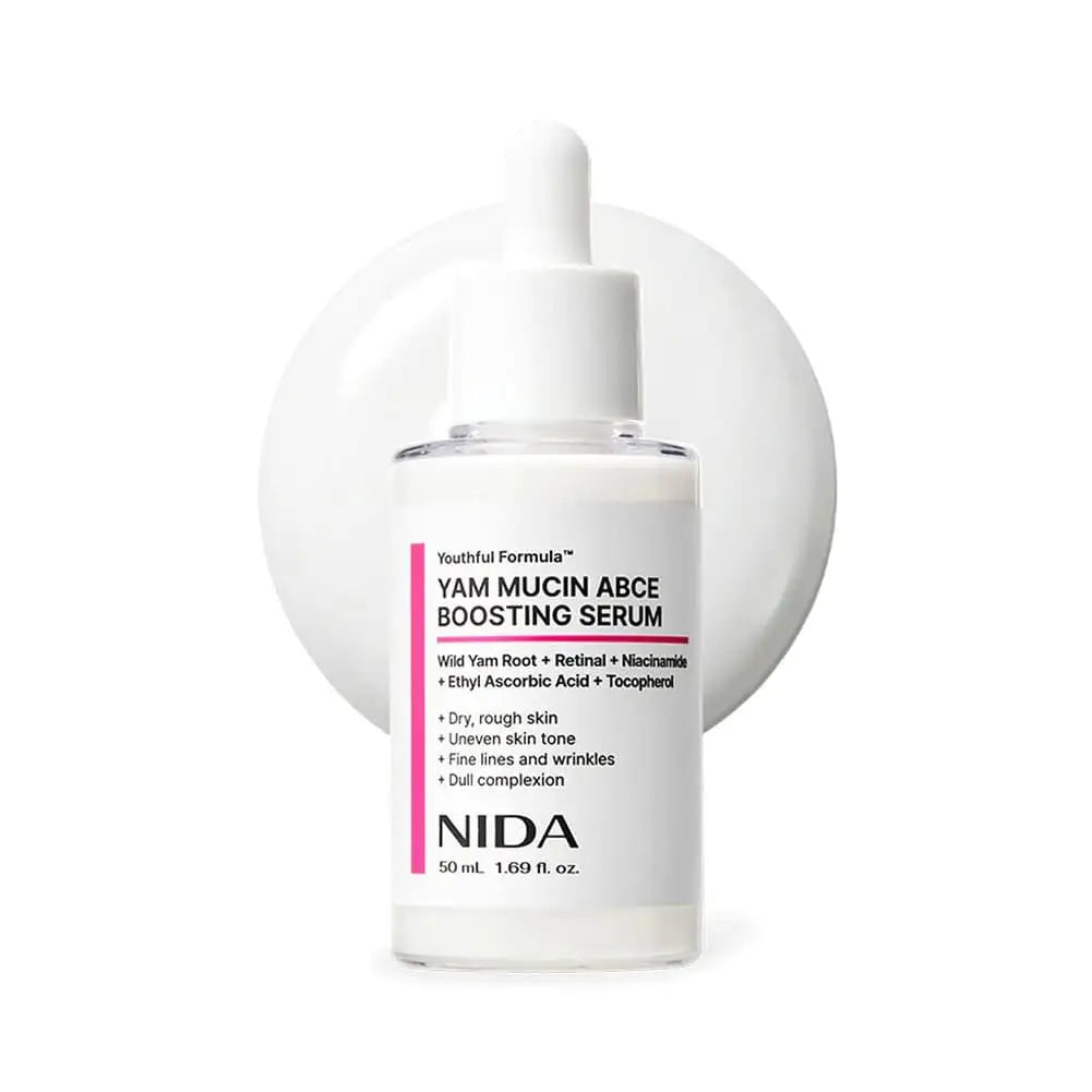 NIDA Serum - Black White Rice, Youthful Yam Mucin, Salmon PDRN Peptide, Centella for Skin Hydrate Renewal Exfoliating Moisturize