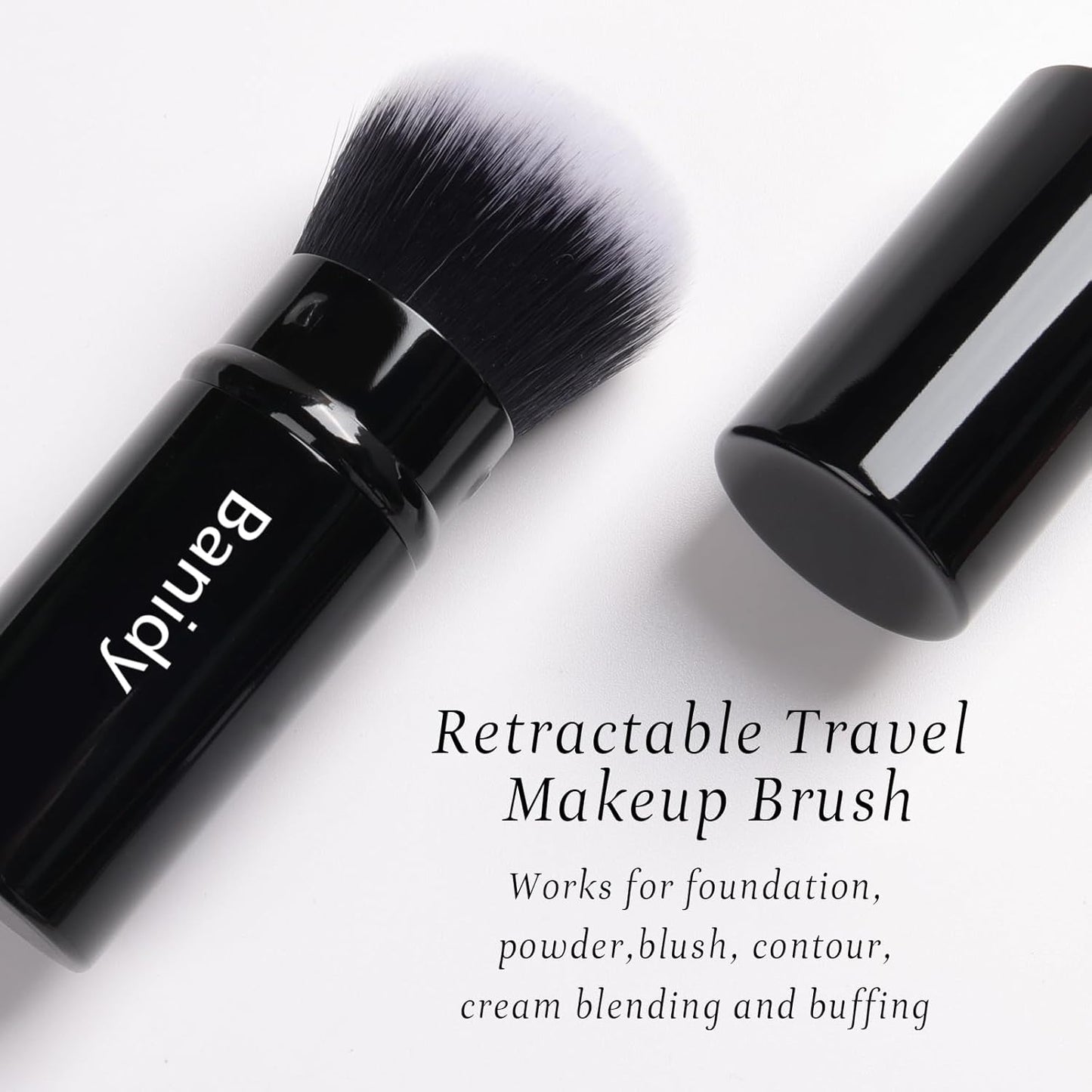 Makeup Brush Kabuki Retractable Travel Face Brushes Portable Blush Brush