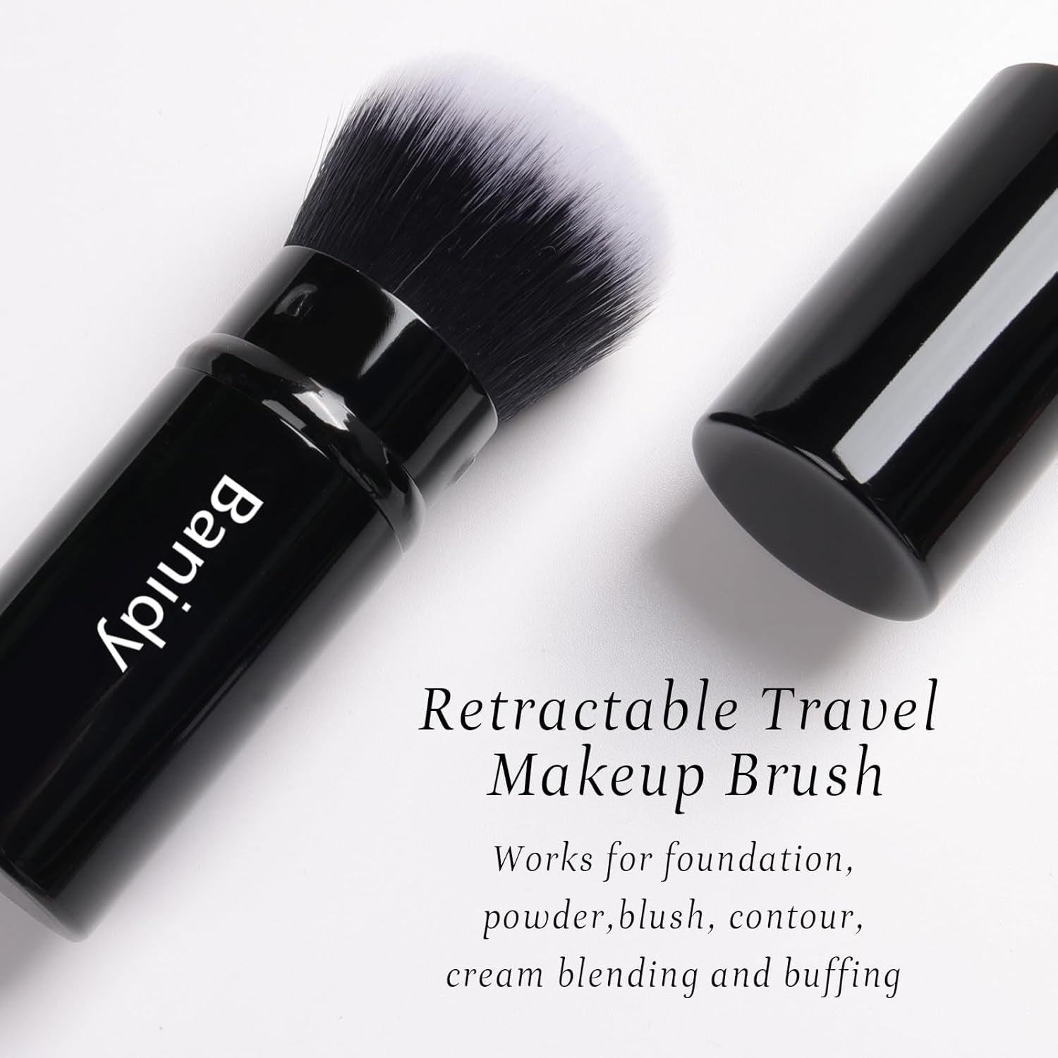 Makeup Brush Kabuki Retractable Travel Face Brushes Portable Blush Brush