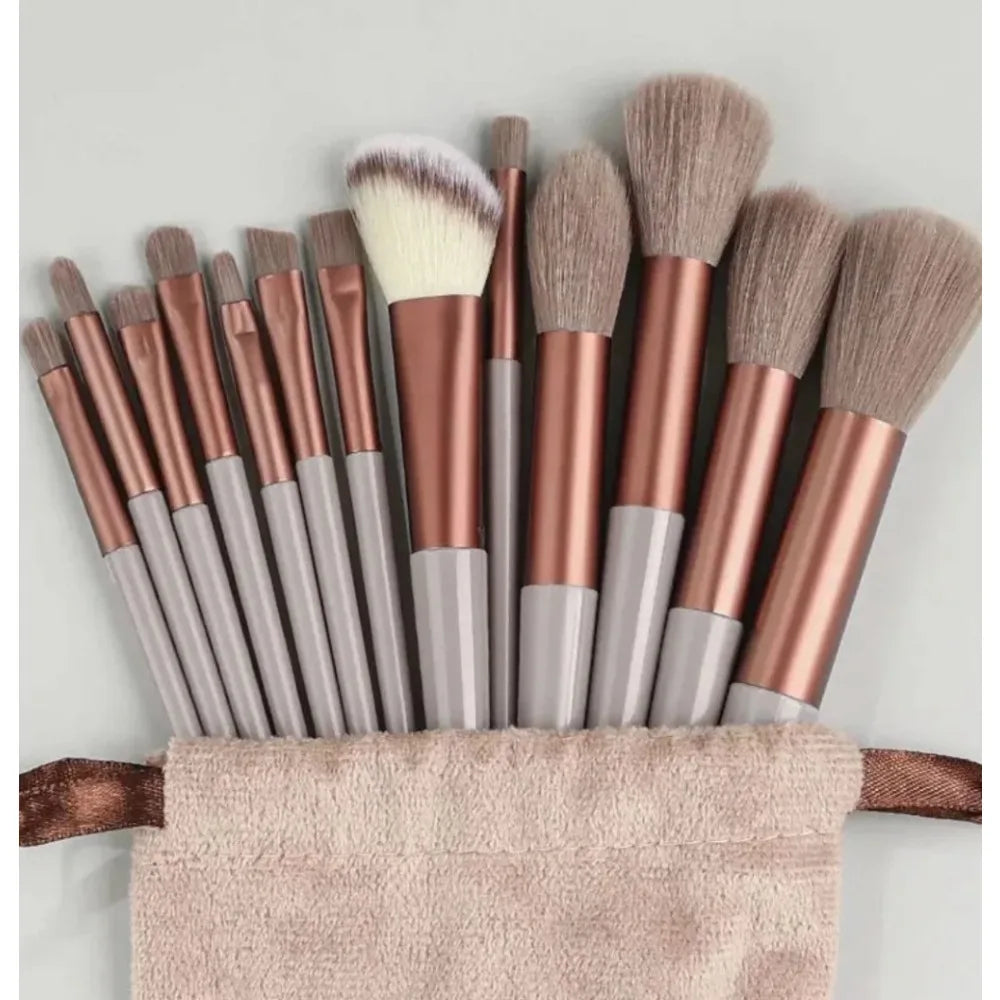 Professional Makeup Brush Set with Sponge Foundation Blush Eyeshadow Kit Nylon Cosmetic Tools for Women Girls Beginners Gift